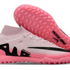 Chuteira Society Nike Air Zoom Mercurial Superfly 9 Elite TF Rosa e Preto "Mad Brilliance Pack"