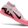 Chuteira Society Nike Air Zoom Mercurial Superfly 9 Elite TF Rosa e Preto "Mad Brilliance Pack"
