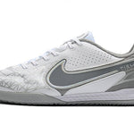 Chuteira Futsal Nike Tiempo Legend 9 Elite Branca e Cinza "Focus"