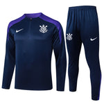 Conjunto Agasalho Treino Corinthians 24/25 - Preto e Roxo