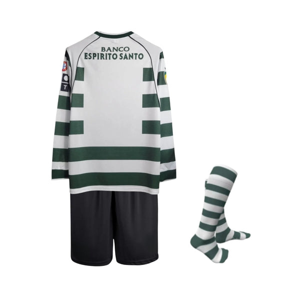 Kit de Criança - Sporting Principal 02/03 Retro - Manga Comprida