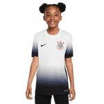 Conjunto Infantil Corinthians I 24/25 - Branco e Preto