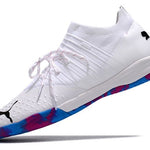 Chuteira Futsal Puma Future Z 1.3 IC Branca e Azul