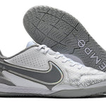 Chuteira Futsal Nike Tiempo Legend 9 Elite Branca e Cinza "Focus"