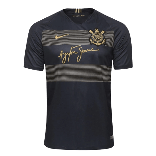 Camisa Corinthians Ayrton Senna 18/19 Retrô - Preta